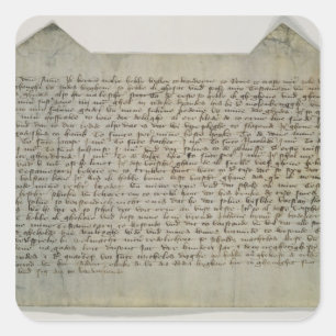 Laatste testament en testament kunstenaar Master B Vierkante Sticker