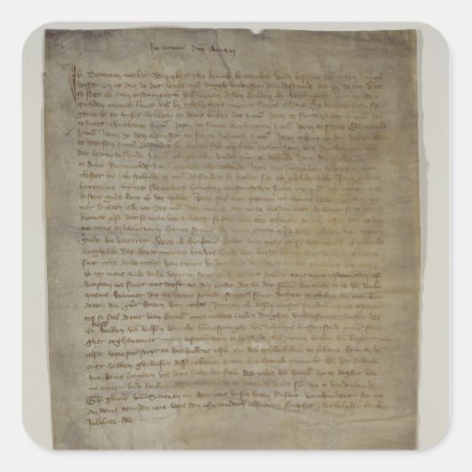 Laatste testament en testament van de kunstenaar vierkante sticker (Voorkant)