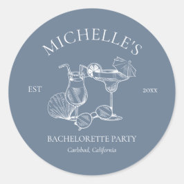 Laatste Toast Aan De Kust Afscheidsfeestje Voor De Ronde Sticker