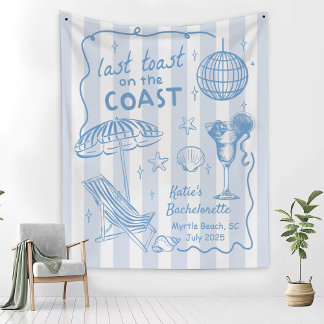 Laatste toast aan de kust vrijgezellenfeest banner wandkleed