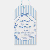 Laatste toast aan de kust vrijgezellenfeest cadeaulabel (Achterkant)