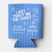 Laatste Toast Bachelorette Koelbox – Retro Stripes Blikjeskoeler (Voorkant)