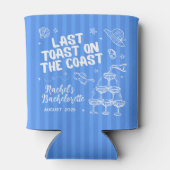 Laatste Toast Bachelorette Koelbox – Retro Stripes Blikjeskoeler (Achterkant)