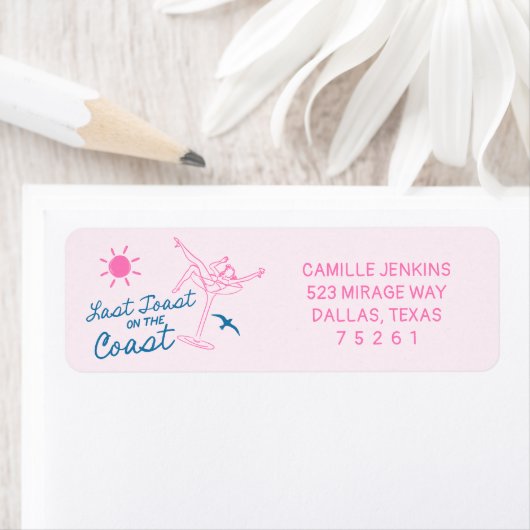 Laatste Toast Beach Bachelorette Terug Etiket (Insitu)