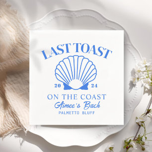 Laatste Toast Coast Beach Blauw vrijgezellenfeest Servet
