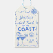 Laatste Toast Coast Beach vrijgezellenfeest Cadeaulabel (Voorkant)