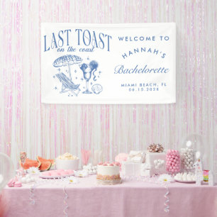 Laatste Toast op de Coast Bachelorette Party Spandoek
