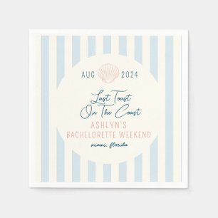 Laatste toast op de Coast Bachelorette servetten