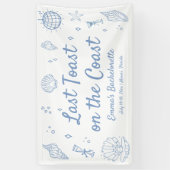 Laatste Toast op de Coast Bachelorette Spandoek (Verticaal)