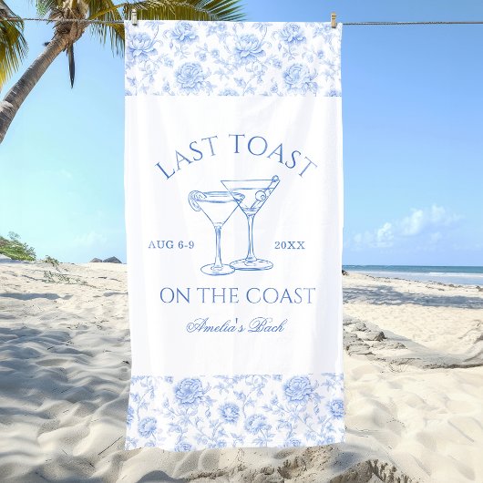 Laatste Toast op de Coast Bachelorette Strandlaken