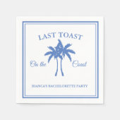Laatste Toast op de Coast Bachelorette Weekend Par Servet (Voorkant)