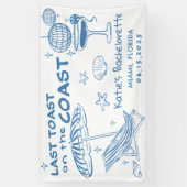 Laatste toast op de Coast Bachelorette Weekend Spandoek (Verticaal)