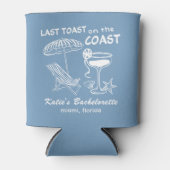 Laatste toast op de Coast Beach Bachelorette Blikjeskoeler (Voorkant)