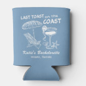 Laatste toast op de Coast Beach Bachelorette Blikjeskoeler (Achterkant)
