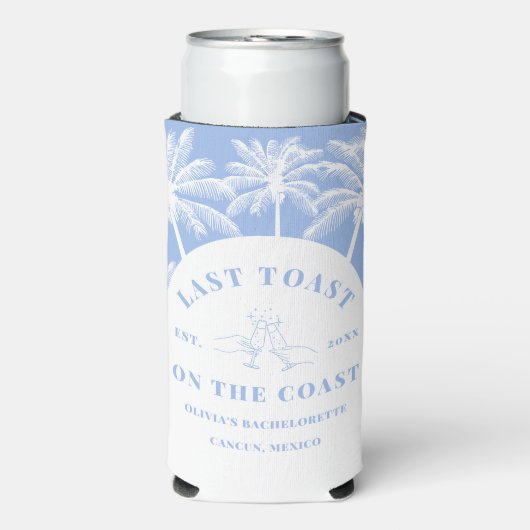 Laatste toast op de Coast Beach Bachelorette Coole (Seltzer Voorkant)