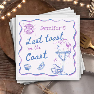 Laatste Toast op de Coast Beach Bachelorette Party Servet