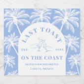 Laatste toast op de Coast Beach Coastal Bacheloret Bier Etiket (Enkel label)