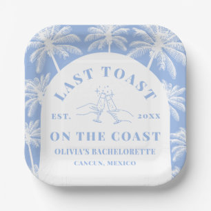 Laatste toast op de Coast Beach Coastal Bacheloret Papieren Bordje