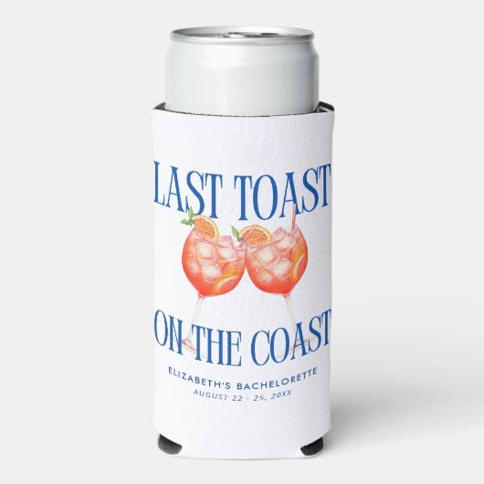 Laatste toast op de kust Aperol Spritz Bachelorett (Seltzer Voorkant)