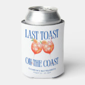 Laatste toast op de kust Aperol Spritz Bachelorett Blikjeskoeler (Blikje Voorkant)