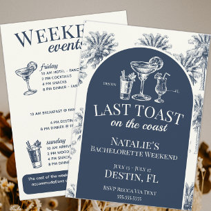 Laatste toast op de kust Bachelorette Blauw Kaart