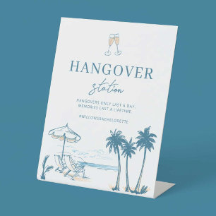 Laatste toast op de kust Bachelorette Hangover Sig Reclamebord Met Voetstuk
