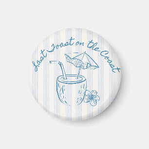 Laatste Toast op de kust Bachelorette Party Design Magneet