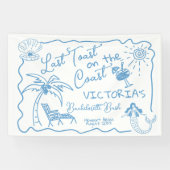 Laatste toast op de kust Bachelorette Party Spandoek (Horizontaal)