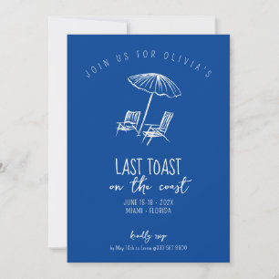 Laatste toast op de kust bachelorette weekend kaart