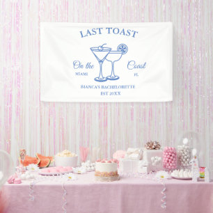Laatste Toast op de kust Beach Bachelorette feest Spandoek
