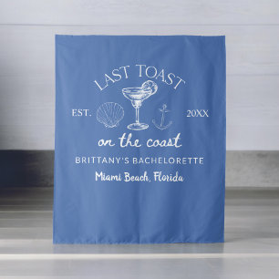 Laatste Toast Op De Kust Beach Bachelorette Party Wandkleed