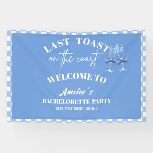 Laatste toast op de kust blauwe vrijgezellenfeest spandoek