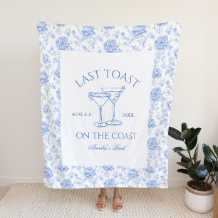 Laatste Toast op de Kust Bloemen Bachelorette Fleece Deken