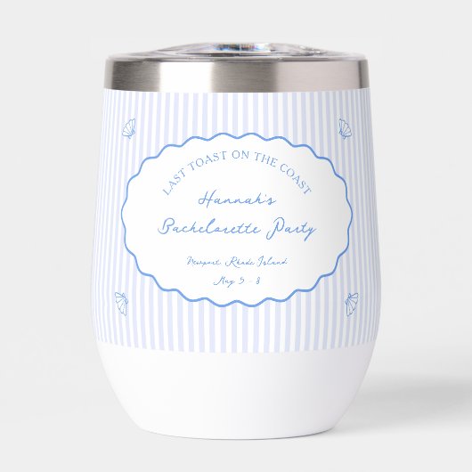 Laatste toast op de kust Blue Bachelorette Party (Voorkant)