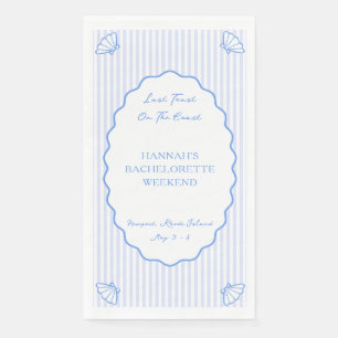 Laatste toast op de kust Blue Bachelorette Party Servet