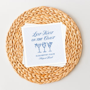 Laatste toast op de kust Elegante Hand getrokken B Servet