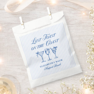 Laatste toast op de kust Elegante handgetekende st Bedankzakje