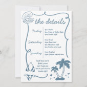 Laatste Toast op de Kust Hand getrokken Bacheloret Kaart (Achterkant)