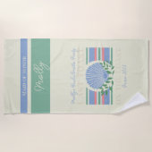 Laatste toast op de kust - Nautische Bachelorette Strandlaken (Voorkant)