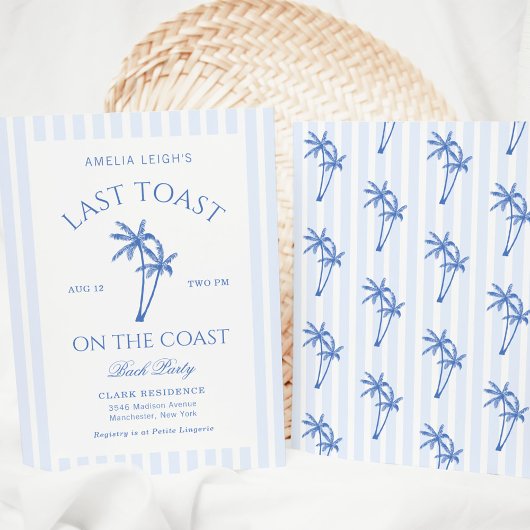 Laatste toast op de kust Palm Trees Bachelorette Kaart