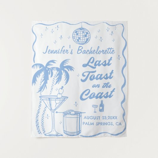 Laatste toast op de kust strand vrijgezellenfeest wandkleed (Voorkant)