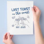 Laatste toast op de kust vanaf 2025 flyer (Hand)