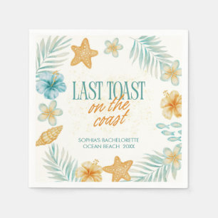 Laatste toast op de kust vrijgezellenfeest aangepa servet