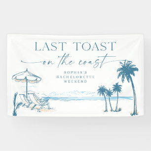Laatste toast op de kust vrijgezellenfeest banner