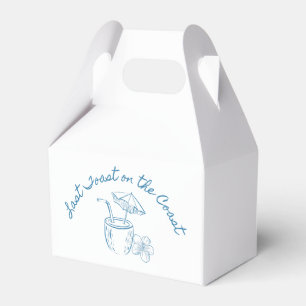 Laatste toast op de kust vrijgezellenfeest ontwerp bedankdoosjes