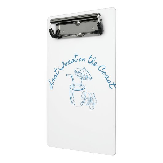 Laatste toast op de kust vrijgezellenfeest ontwerp mini klembord (Angled2)