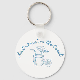 Laatste toast op de kust vrijgezellenfeest ontwerp sleutelhanger