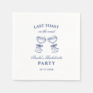 Laatste toast op de kust vrijgezellenfeest servett servet