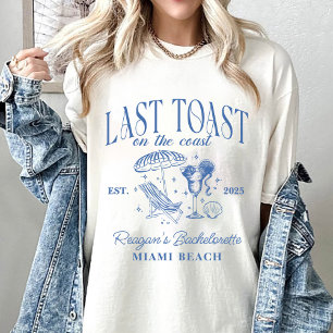 Laatste toast op de kust vrijgezellenfeest t-shirt