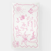 Laatste toast op de kust vrijgezellenfeestje spandoek (Verticaal)